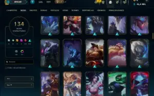 Ouro 4 com TODOS os Champs e 134 Skins ( MAIN JG )