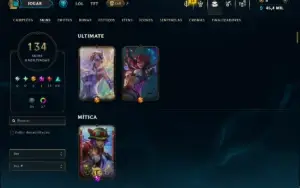 Ouro 4 com TODOS os Champs e 134 Skins ( MAIN JG )