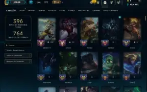 Ouro 4 com TODOS os Champs e 134 Skins ( MAIN JG )