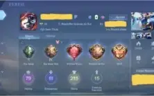 CONTA MLBB +200 SKINS, 79 HEROES, ELO MÁXIMO MÍTICO IV