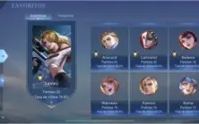 CONTA MLBB +200 SKINS, 79 HEROES, ELO MÁXIMO MÍTICO IV