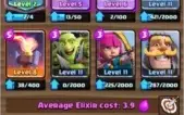 Conta Clash Royale lvl 11 4100+ 145k Gold 1k Gem
