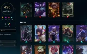 Conta lol 450 skins, 23 míticas, todas ultimates, 34 lendári