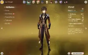 Genshim Impact (AR10): Ganyu+Skin+Zhongli+Arco de Amos+5⭐