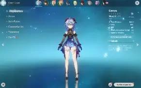 Genshim Impact (AR10): Ganyu+Skin+Zhongli+Arco de Amos+5⭐