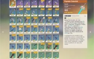 CONTA AR20 COM KEQING, ESPADA CELESTIAL - GENSHIN IMPACT