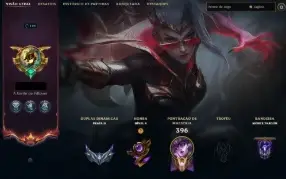 Conta Prata 4, todos os campeões e 198 skins.
