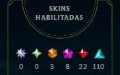 Conta Prata 4, todos os campeões e 198 skins.