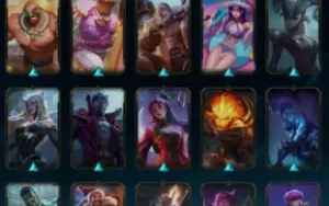 Conta lol com vários conteúdos