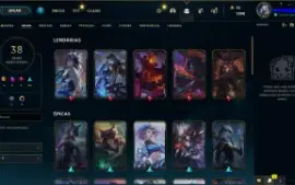 Conta League Of Legends 38 Skins (5 Lendarias, 26 Epicas)