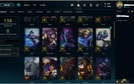 ContaLoL mmr platina - 43champ - 11skins - frag.ezpulsefire+