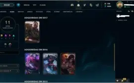 ContaLoL mmr platina - 43champ - 11skins - frag.ezpulsefire+