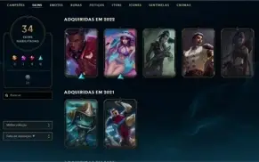 Conta lol com icons raros season2, diamante 4