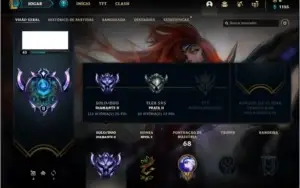 Conta Diamante 2 com 59% de win rate, 6 skins e 32 champs