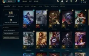 Conta Diamante 2 com 59% de win rate, 6 skins e 32 champs