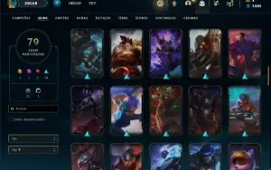 Conta Unranked com 105 Champs e 79 Skins