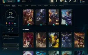 Conta Unranked com 105 Champs e 79 Skins
