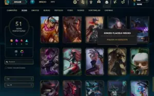Unranked com 85 Champs e 51 Skins