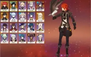 Genshin Impact 20 Personagens sendo 4 deles 5 estrelas