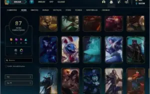 Conta prata 2 com 101 champs e 87 skins +2 Prestigios