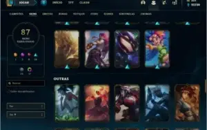 Conta prata 2 com 101 champs e 87 skins +2 Prestigios