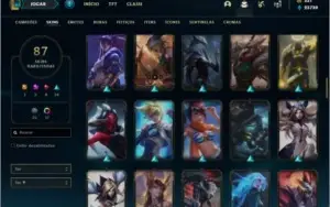 Conta prata 2 com 101 champs e 87 skins +2 Prestigios