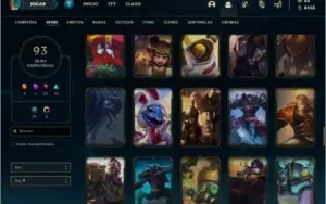 Conta ouro 4 com 105 champs e 93 skins