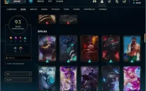 Conta ouro 4 com 105 champs e 93 skins