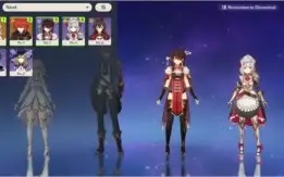 Genshin Impact Diluc + Beidou + Noelle + 3193 Gems
