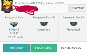 Conta League of Legends Prata 1 primeira season dela.