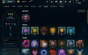 Platina 4 com 100 Champs e 46 Skins