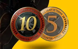 CONTA STEAM ANTIGA COM MEDALHAS 10/5 ANOS DE SERVIÇO