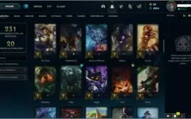 Conta League of legends level 123, 87 Champs,35 skins