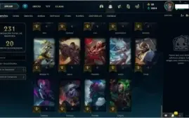 Conta League of legends level 123, 87 Champs,35 skins