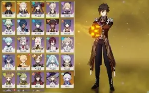 Zhongli+Albedo+Mona+Qiqi - Banner Garantido
