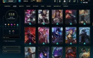 Platina 4 com TODOS os champs e 158 Skins ( MAIN ADC )