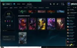 Conta lol 119 champs, 41 skins, lvl 67 unranked