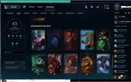 Conta lol 119 champs, 41 skins, lvl 67 unranked