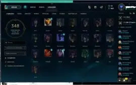 Conta lol 119 champs, 41 skins, lvl 67 unranked