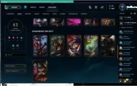 Conta lol 119 champs, 41 skins, lvl 67 unranked