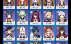 Eula + Raiden + Childe + Kokomi + Cyno + Mona c3 + Qiqi AR55
