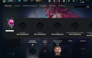 Unranked com 25 Champs e 4 Skins + 2 Fragmentos
