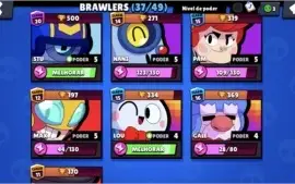 5 brawler  full e outros n e full tem 17 k de troféus