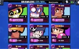 5 brawler  full e outros n e full tem 17 k de troféus