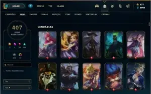 Conta League of Legends + de 400 Skins