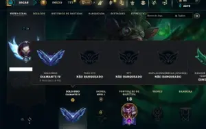 Diamante 4 com 32 Champs e 2 Skins