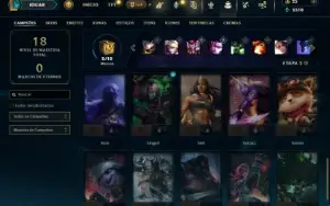 Diamante 4 com 32 Champs e 2 Skins