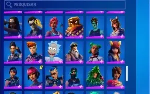 CONTA FORTNITE SEASON 4 ATE A ATUAL