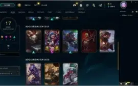 CONTA LOL NÍVEL 66 - 17 SKINS - 42 CAMPEÕES - UNRANKED