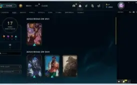 CONTA LOL NÍVEL 66 - 17 SKINS - 42 CAMPEÕES - UNRANKED
